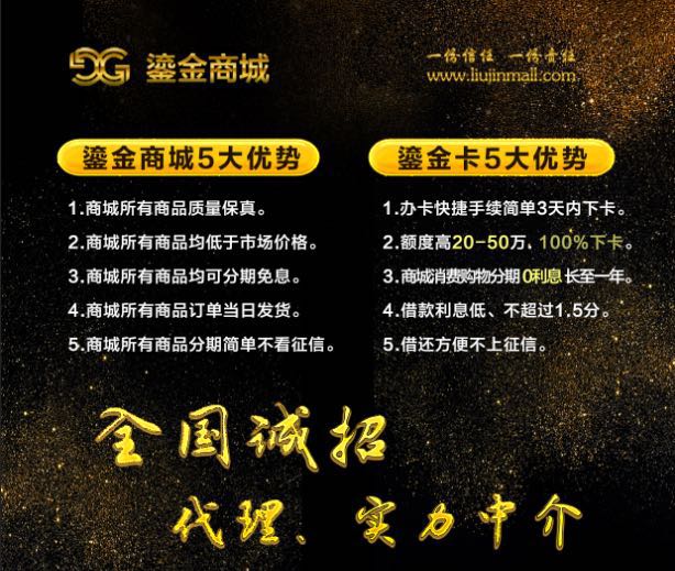鎏金商城全國招商招市級 縣級代理
